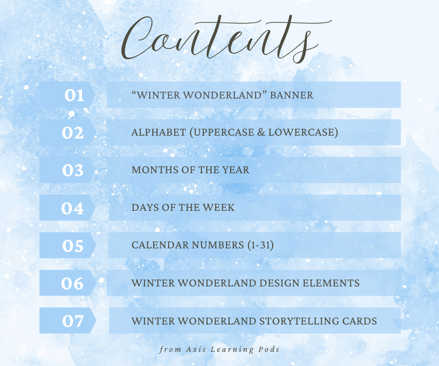 Winter Wonderland Classroom Essentials – Printable Learning & Decor Pack