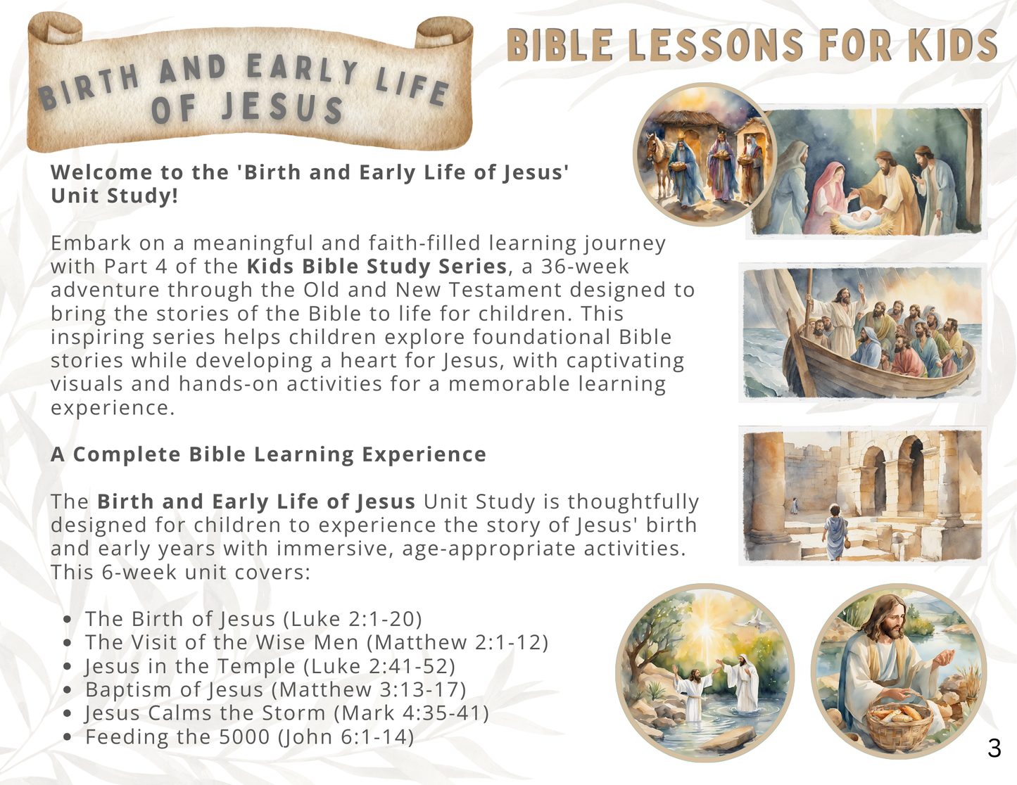 Birth and Early Life of Jesus | Kids Bible Study Series Part 4